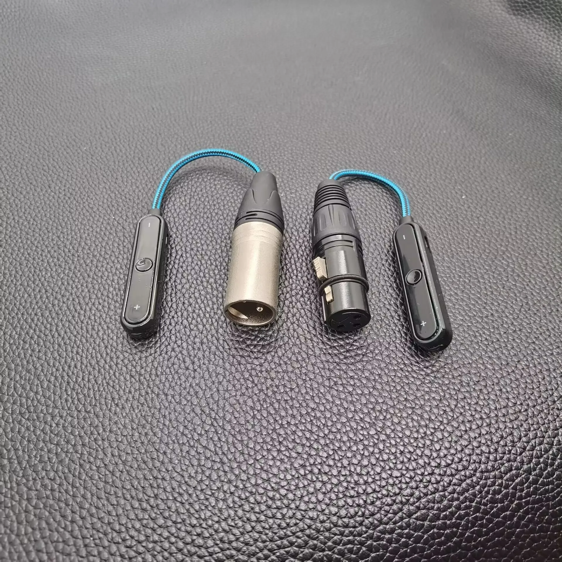 Poyatu XLR Bluetooth Wireless Adapterkabel mit Mikrofon-Fernbedienung Bluetooth V5.2 Empfänger 3Pin XLR Stecker/Buchse Image