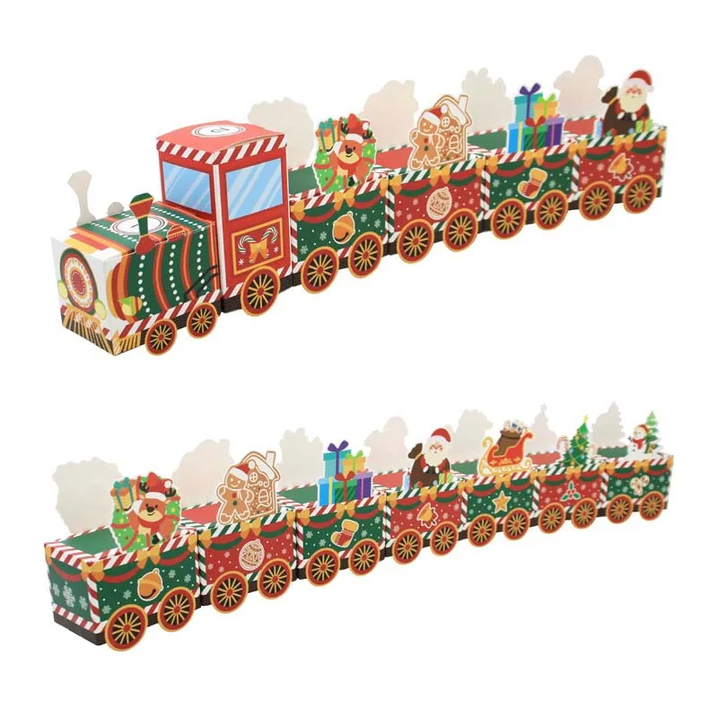 24 Stück Weihnachten Kleiner Zug Kalender Süßigkeiten Kekse Geschenkverpackung Überraschungsboxen Weihnachtsfeier Frohes Neues Jahr Partyzubehör Image