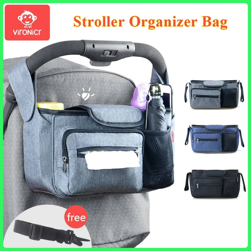 Baby Kinderwagen Tasche Organizer Wagen Korb Lagerung Zubehör Windel Windel Tasche Mumie Reisetasche Große Kapazität Multifunktional Image