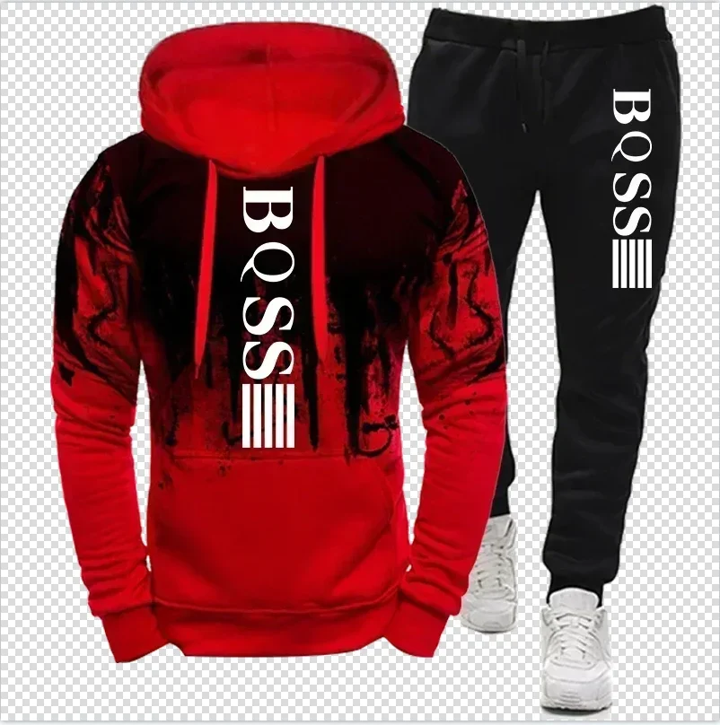 Winter-Hoodie-Set, Hose, Lässige Jogging-Kleidung, Sportbekleidung, Sportswear Image