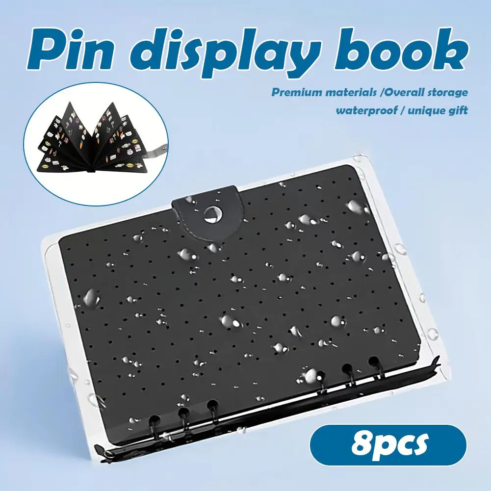 Filz-Aufbewahrungsmappe für Emaille-Pins, 8 Seiten, 350 Löcher, Multifunktionales Tragbares Display aus Filz