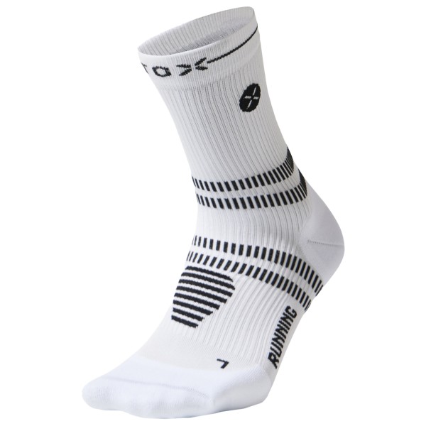 STOX Energy Socks - Women's Running Ankle Socks - Laufsocken 36-38 - Calf: 30-34 cm | EU 36-38 grau/weiß