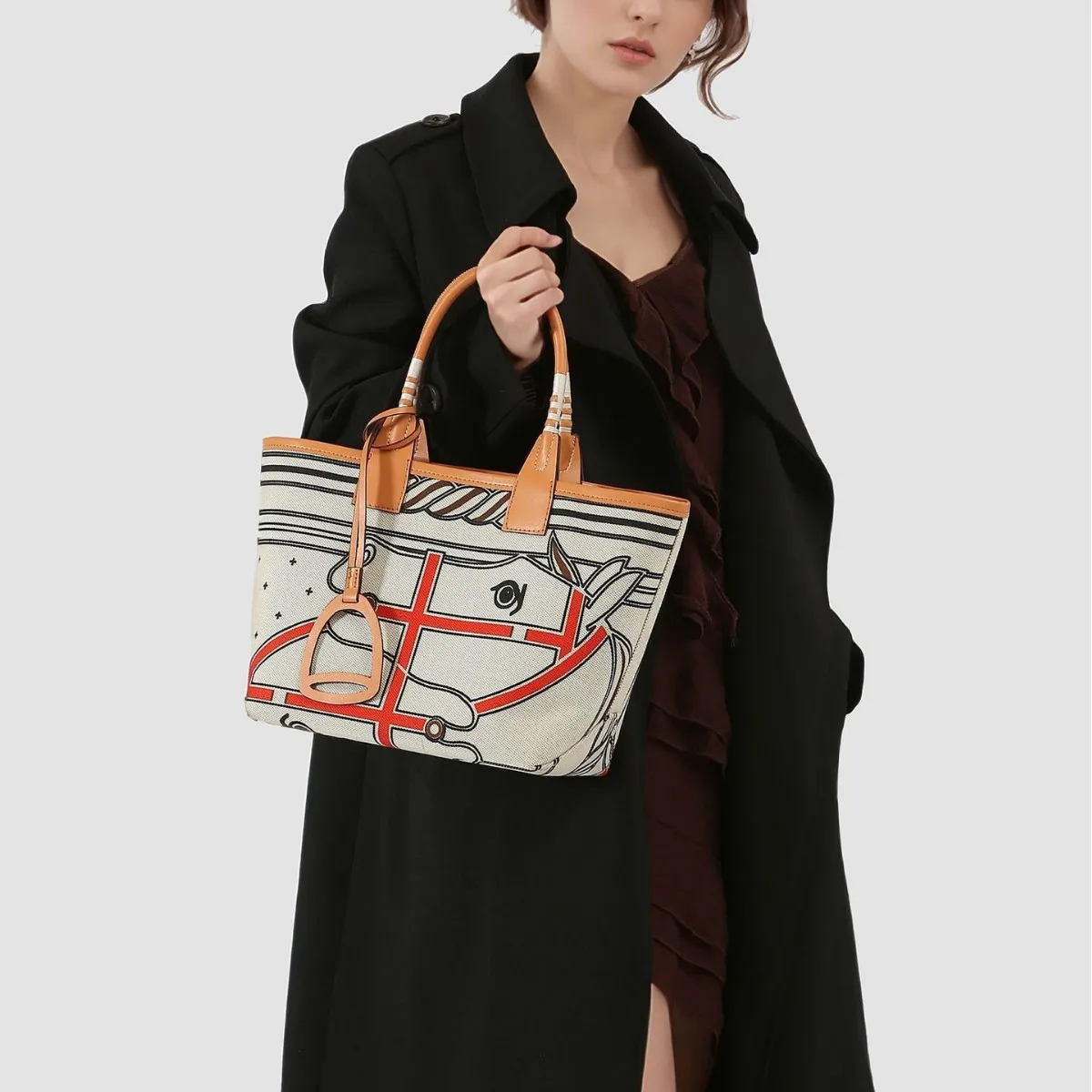 Premium Leder-Wickeltasche Klassisches Designer-Paris-Stil Lässig Einfach Vintage Trendiges Design Perfekt für Alltag und Reisen