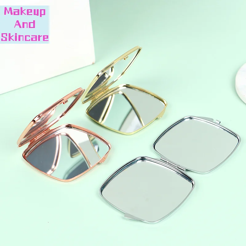 1 x kompakter Make-up-Spiegel, kosmetischer, vergrößernder, runder Taschen-Make-up-Spiegel. Image