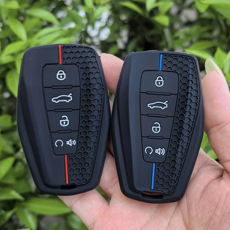 Neue Silikon-Autoschlüsselhülle für Geely Coolray X6 Emgrand Global Hawk GX7 Fernbedienung Auto-Zubehör Schutzhülle Set Image