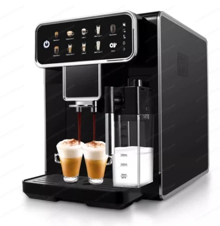 Vollautomatische Frischgemahlene Milchkaffeemaschine | Italienische Kaffeemaschine mit integriertem Mahl- und Milchschaumsystem Image