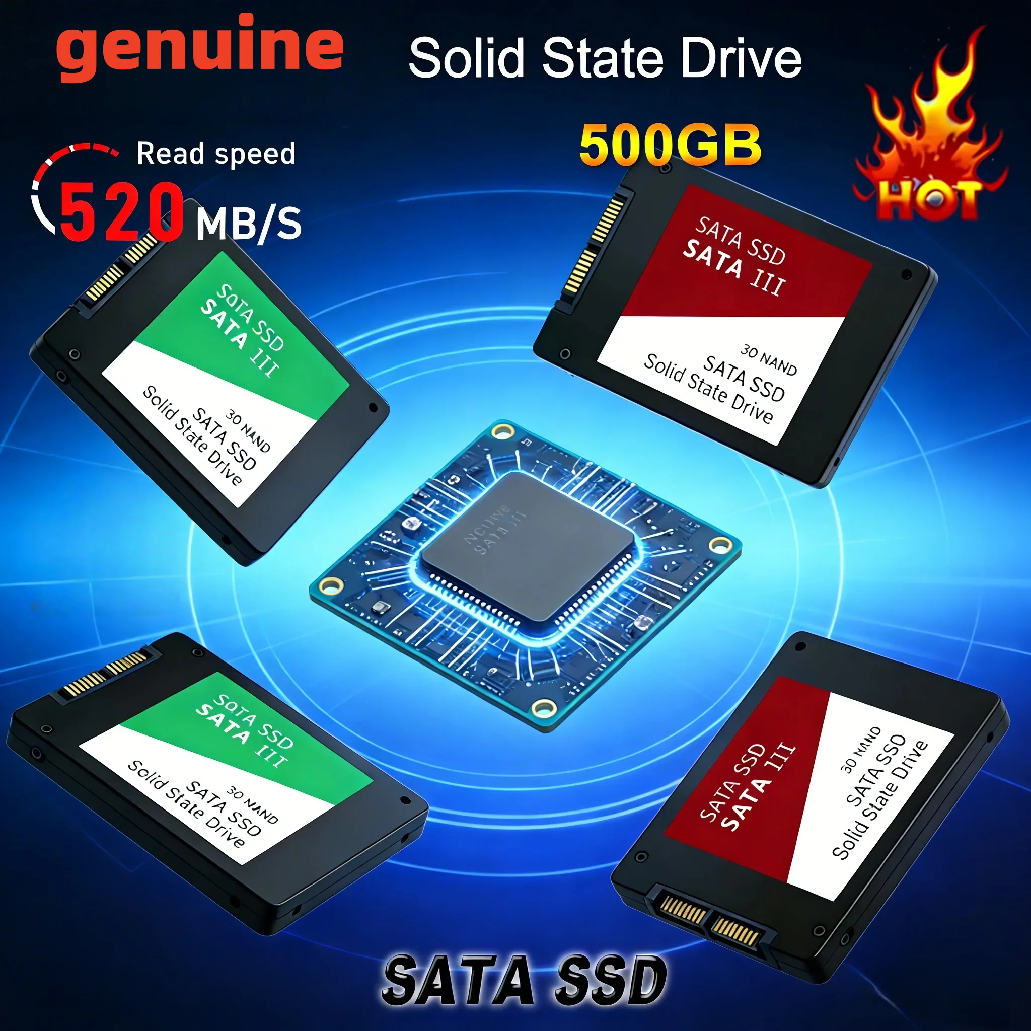 SSD externe portable haute vitesse SATA 4 To, lecteur SSD haute vitesse adapté aux ordinateurs portables et aux nouveaux Mac avec disque dur intégré