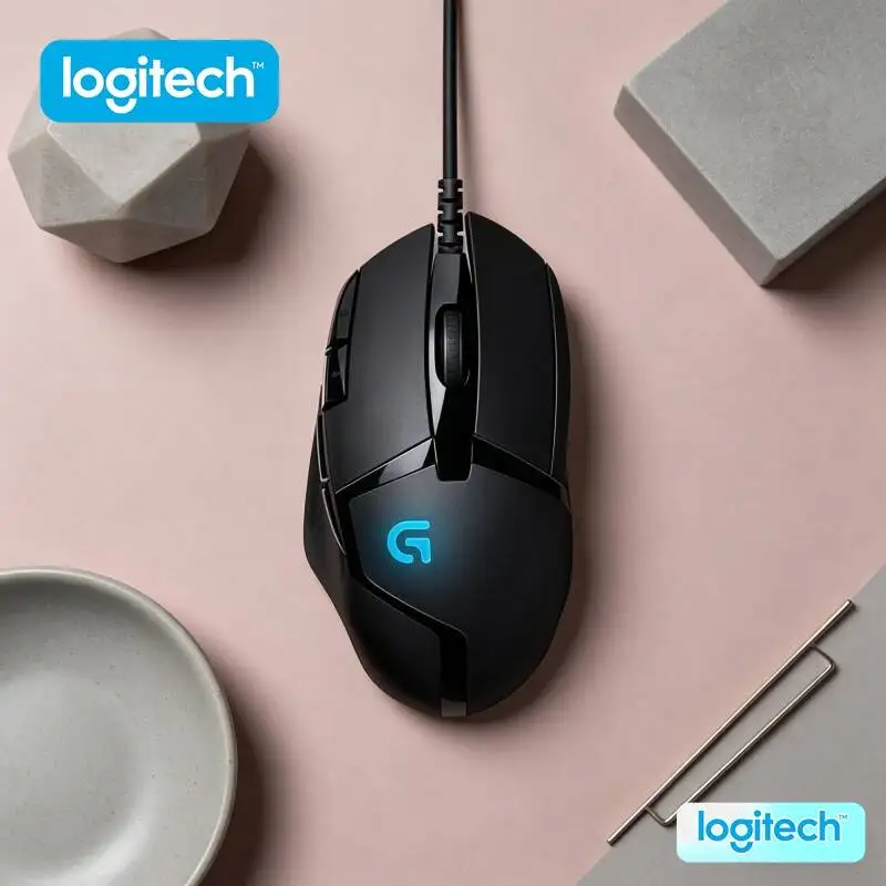 Logitech G402/G203/G102 Hyperion Fury Kabelgebundene Gaming-Maus 4000 DPI 8 Tasten 1ms Reportrate für Laptop PC Windows Gaming Gamer Image