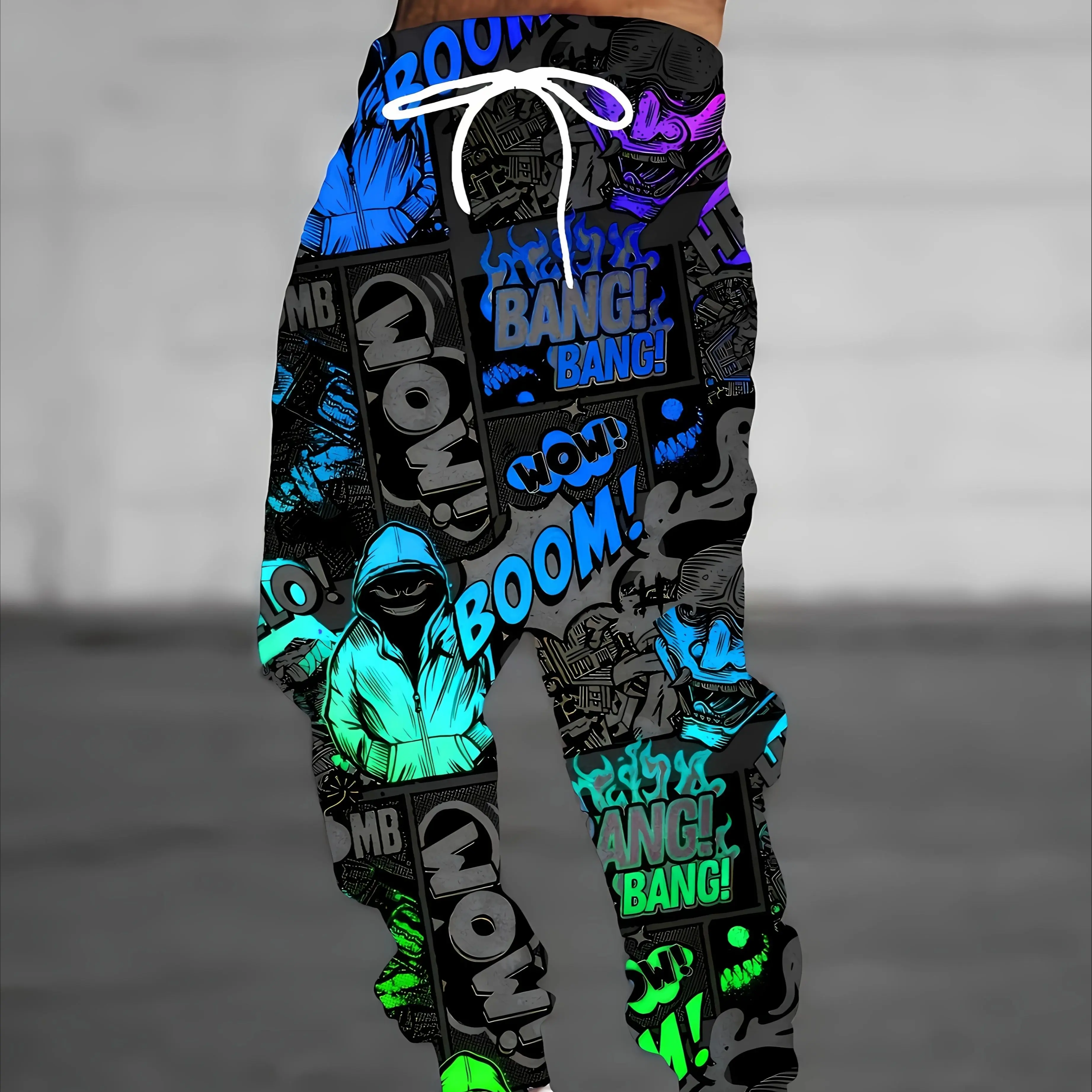 2026 Sommer Modische Neue Hip-Hop Comic-Style Loose Pants 3D-Druck Y2K Street Style Gerade Hose Große Größen