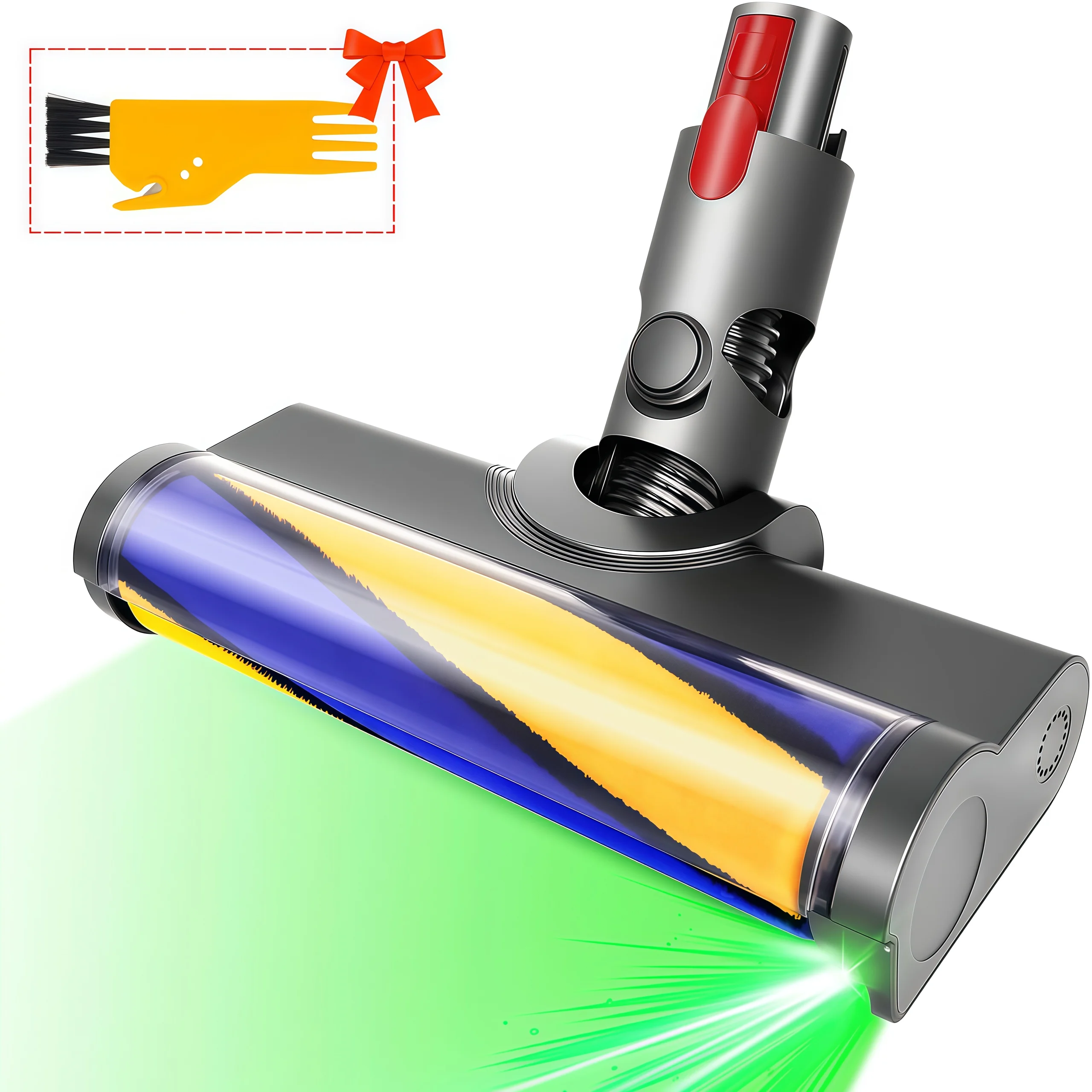 V11 LED-Bodendüsenbürste für Dyson V7 V8 V11 V10 V15 Staubsauger Elektrische Bürste Weiche Rollbürste Ersatzteile Image