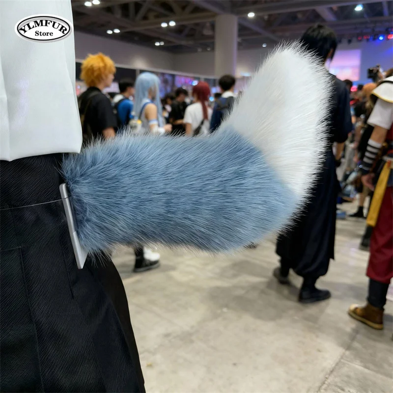Coda Elettrica in Finta Pelliccia di Volpe con Movimento Automatico e Controllo Vocale, Accessorio per Cosplay e Feste a Tema Anime