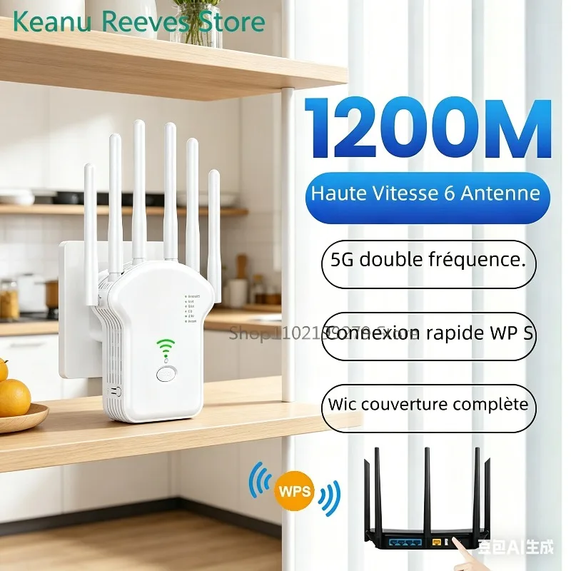 AC1200M Dual-Band WLAN-Verstärker Drahtloser Signalverstärker 5G Hochleistungs-Booster Netzwerk-Repeater Image