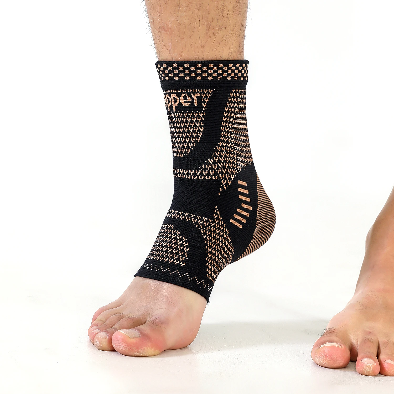 1 Stück Cooper Knöchelbandage Kompressions-Fußmanschette für Männer & Frauen Knöchelriemen Knöchelstütze für Täglichen Sport Workout Gewichtheben Image