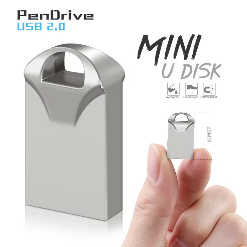 Mini clé USB 4GB 8GB 16GB 32GB clé USB 2.0 clé USB haute vitesse 64GB 128GB clé USB clé USB métal U disque