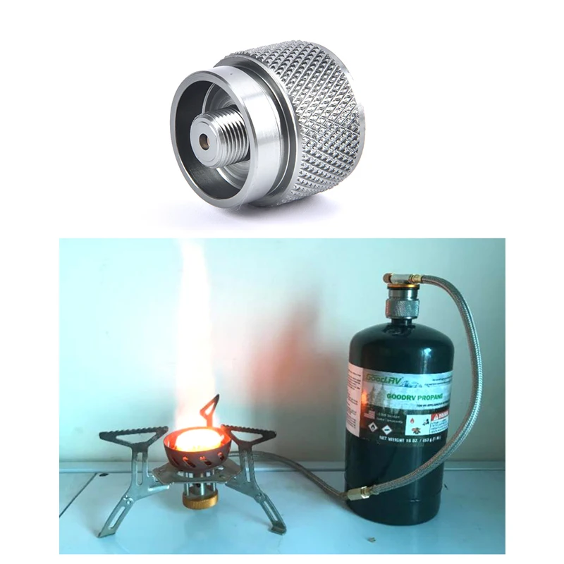 1PC Outdoor Camping Herd Gas Tank Adapter Mapp Gas Tank Adapter Amerikanischen Standard Image