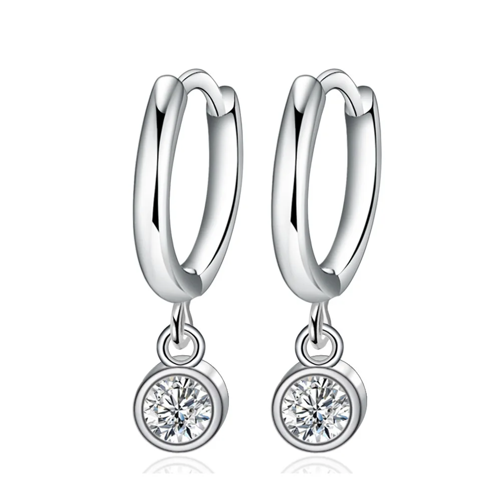 Neue 925 Silber-Ohrringe mit Zirkon-Blume für Damen Sterling Silber Hochzeitsschmuck Elegante Damenaccessoires