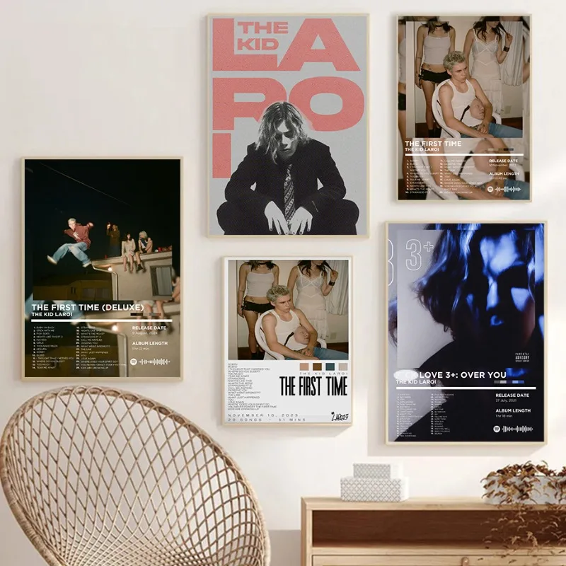 Rapper The Kid LAROI Leinwand-Wandkunst Klassischer Rap Hip-Hop Musik The First Time Albumcover Poster Wohnzimmer Heimdekoration Geschenk