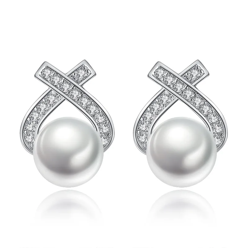 925 Silber Ohrringe mit Süßwasserperlen-Blume für Damen, Sterling-Silber Hochzeitsschmuck, elegante Damenaccessoires, modisches Geschenk