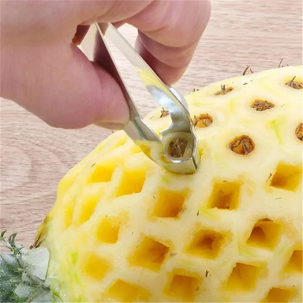 Edelstahl Ananas Slicer Corers Cutter Erdbeere Huller Obst Schäler Kartoffel Tomaten Corer Clips Küchenmesser Gadgets