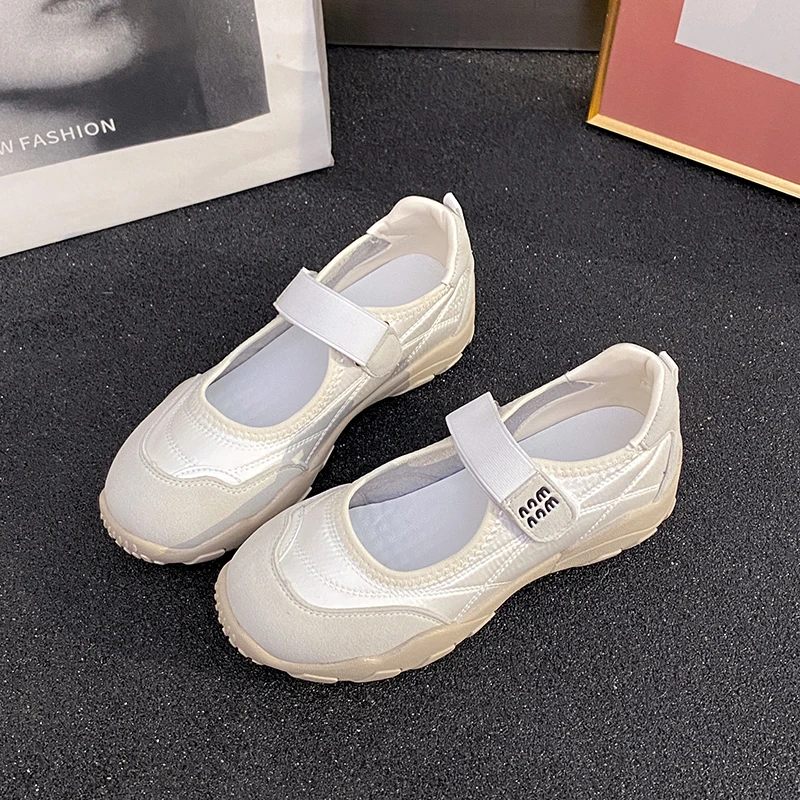 Hohe Qualität frauen Schuhe Koreanischen Stil Mesh Atmungsaktive Weiße Turnschuhe Neue Mode Dicken Boden Leichte Sport Casual Wohnungen