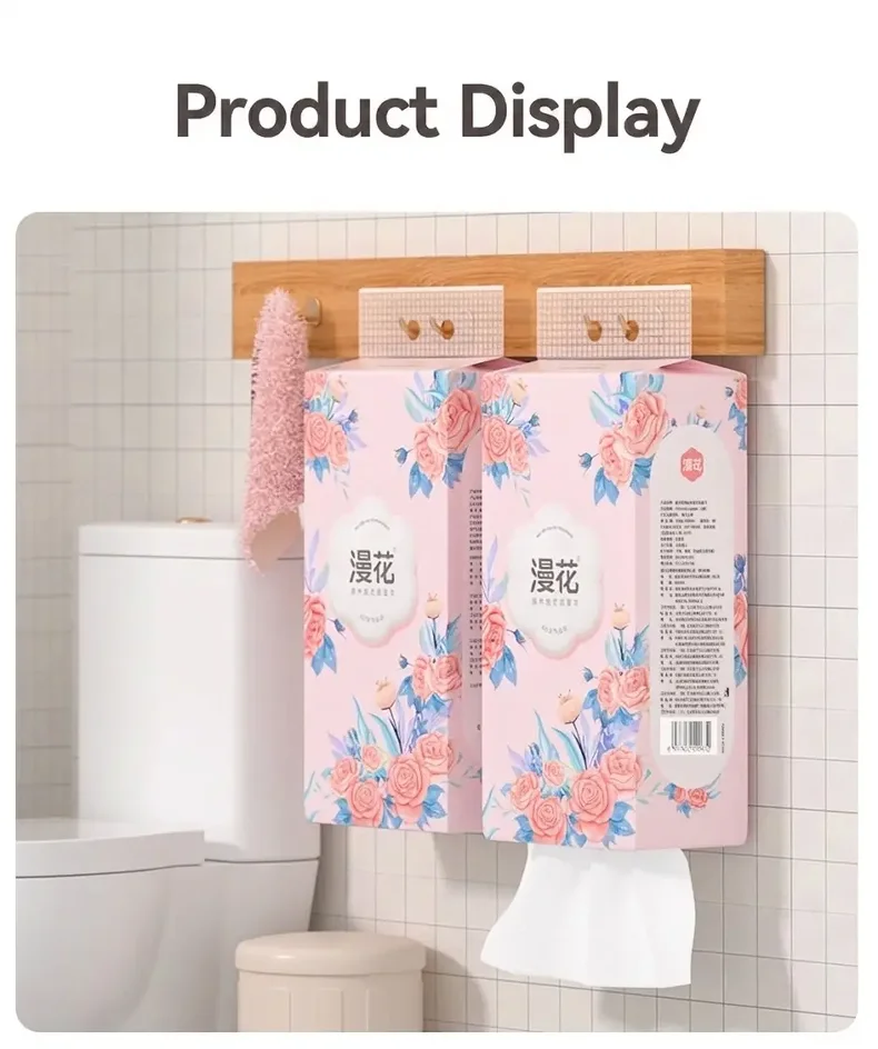 250 Stück Gesichtstücher aus 100% Frischholzfasern, Toilettenpapier für Zuhause, Bad, Küche, große Einweg-Servietten Image