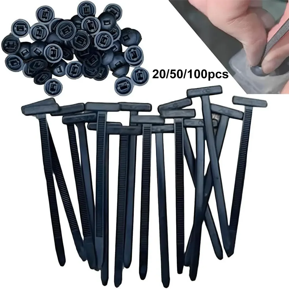 20/50/100 Stück Mehrzweck-Nylon-Kabelbinder mit Schnalle, selbstsichernde Hochleistungs-Nylon-Kabelbinder, Kabelhalter Image