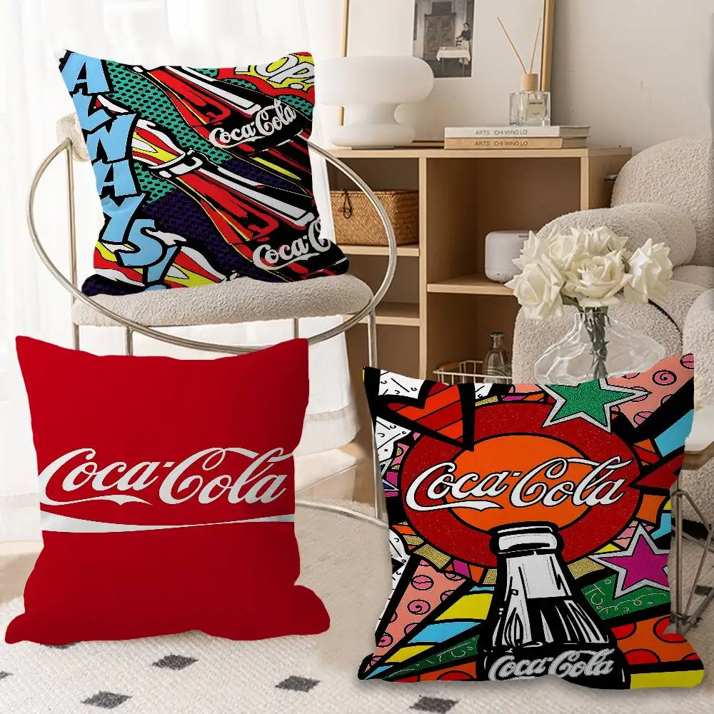 Coca-Cola Vintage personalisierter Kissenbezug für Kinderzimmer, Wild-Party-Dekoration, Kissenbezug, Geschenk zum Kindergeburtstag