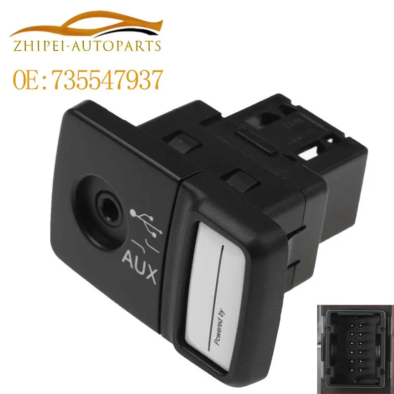735547937 Hochwertiger Blue and Me Media Player USB AUX Ladeanschluss Modulbuchse für Fiat 500 Panda Punto Image
