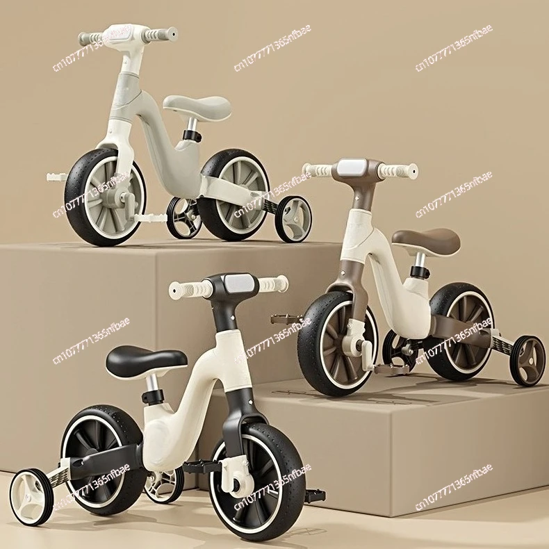 Multifunktionales Kinderdreirad, Laufrad mit Musik und Licht, Baby-Laufrad, Kinder-Lernfahrrad mit Fußpedalen Image