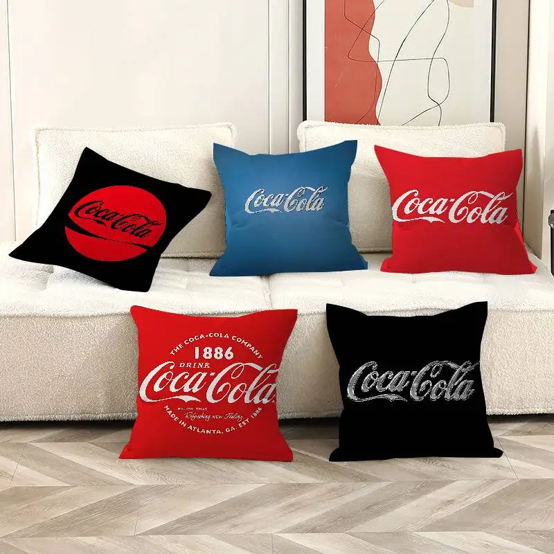 C-Coca C-cola Vintage Logo Lucky Dragon Kissenbezug, Sofakissenbezug, Heimdekoration, Geschenk für Kinder