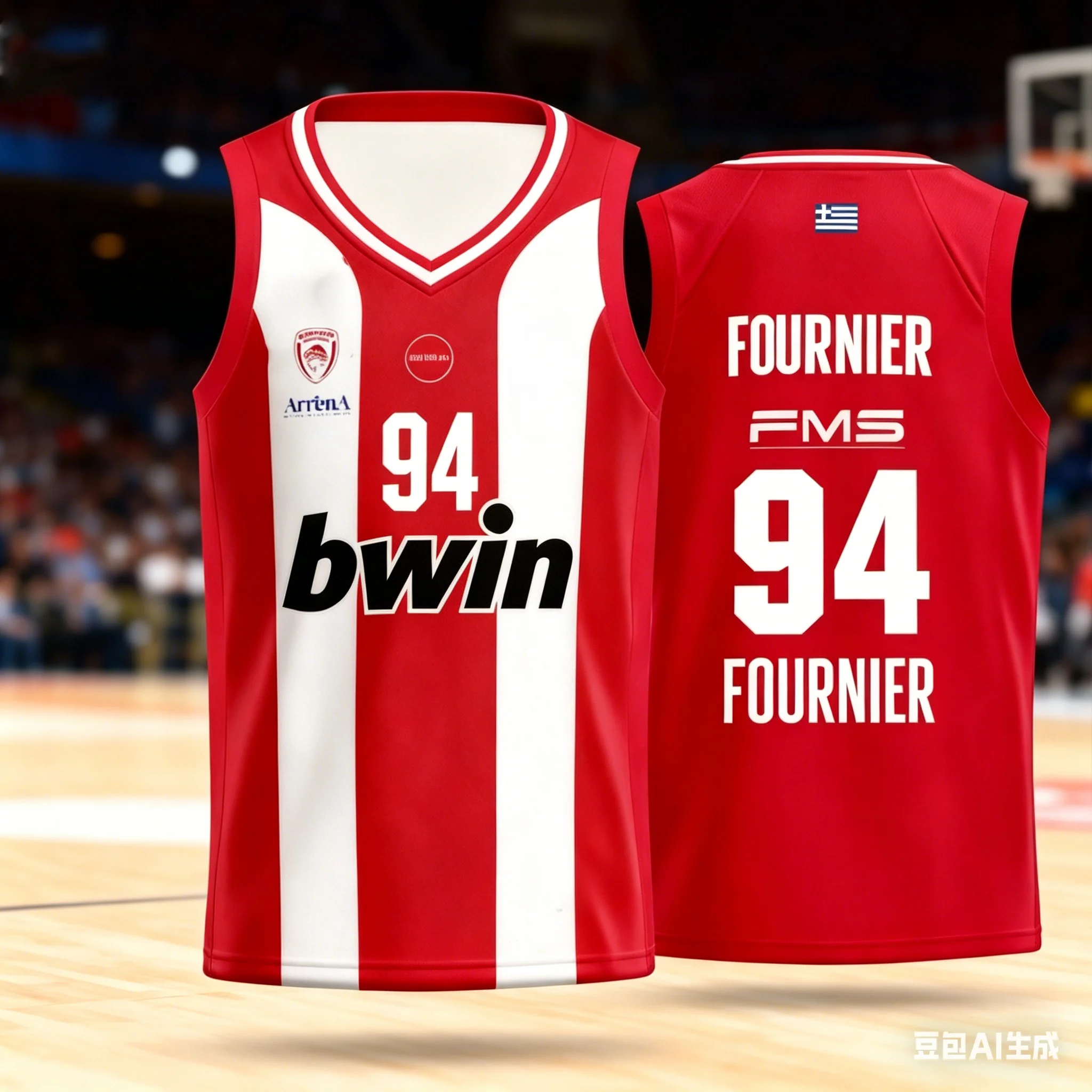 2025-26 Sommer Neue 3D-Gedruckte Basketball-Schuhe Griechenland # 94 Jersey Athletic Freizeit-T-Shirt für Zuhause und Auswärts, für Erwachsene und Kinder