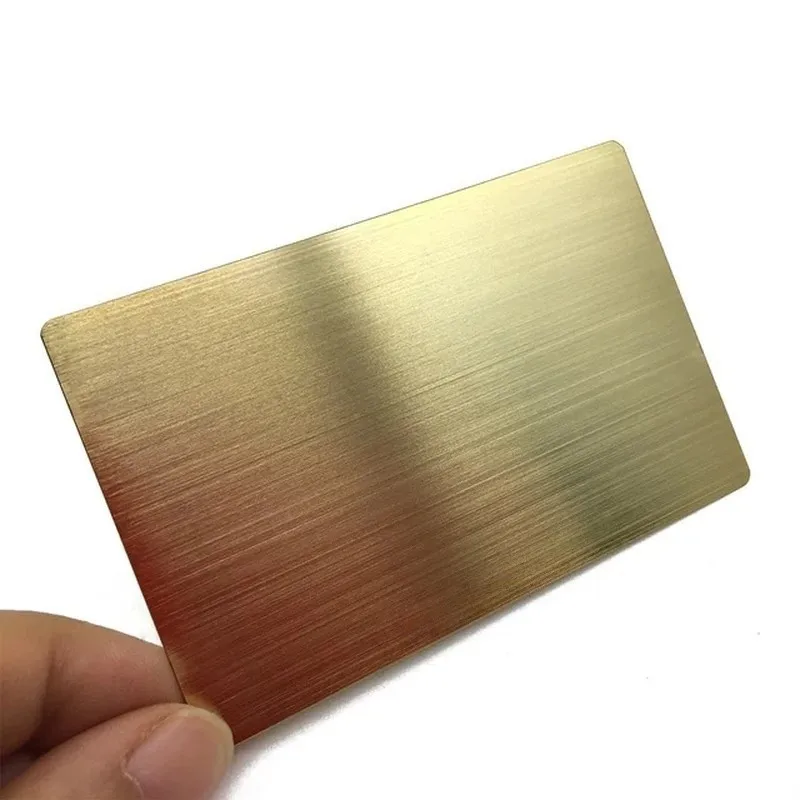 29-teiliges Set Goldstrukturierte Aluminium-Kulturkarten, Individuelle Geschäftskommunikations-Namensschilder, Flache Metallplatten für Lasergravur Image
