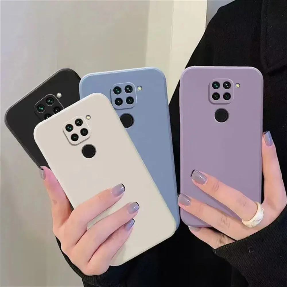 Für Redmi Note 9 4G Flüssigsilikonhülle Für Xiaomi Redmi Note 9 4G TPU Soft Cover Case Luxus Kameraschutzhülle Image