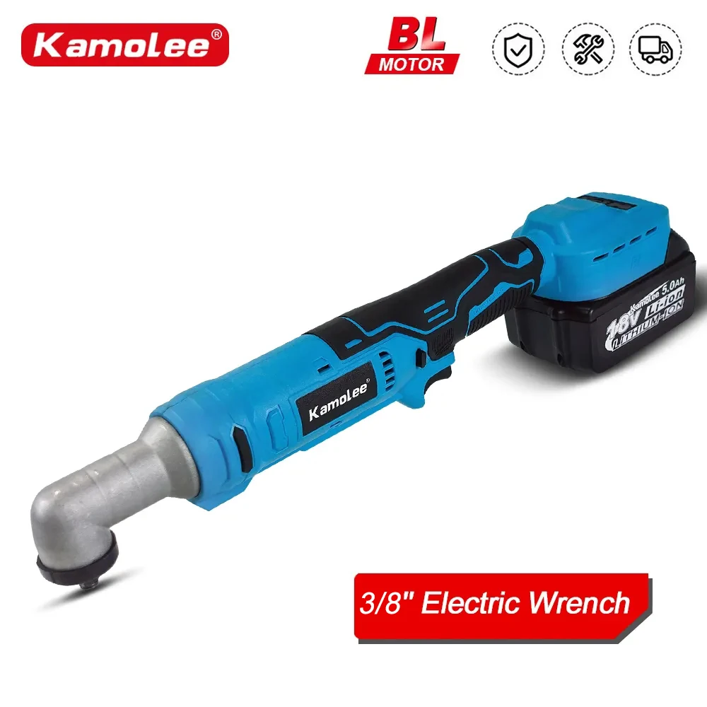 Kamolee 1000NM Bürstenloser 3/8'' elektrischer Ratschenschlüssel 4800 U/min Entfernungsschraubenmutter Autoreparatur-Elektrowerkzeug für 18 V 21 V Batterie Image