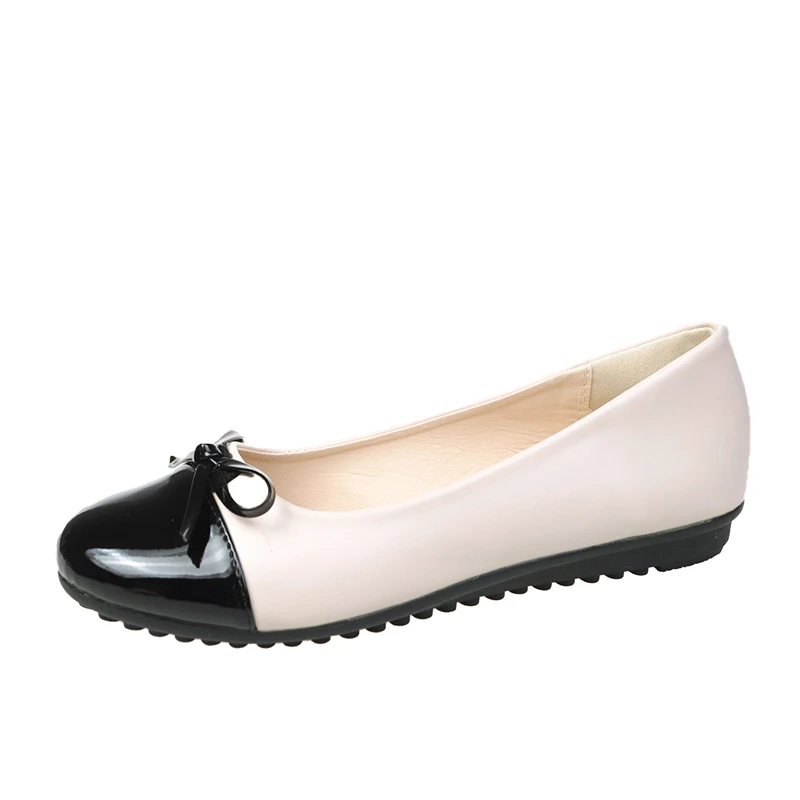 2026 Neue Modische Ballerinas für Damen: Bequeme, Rutschfeste Leder-Loafer mit Eleganter Schleife, Damenschuhe Größe 35-43