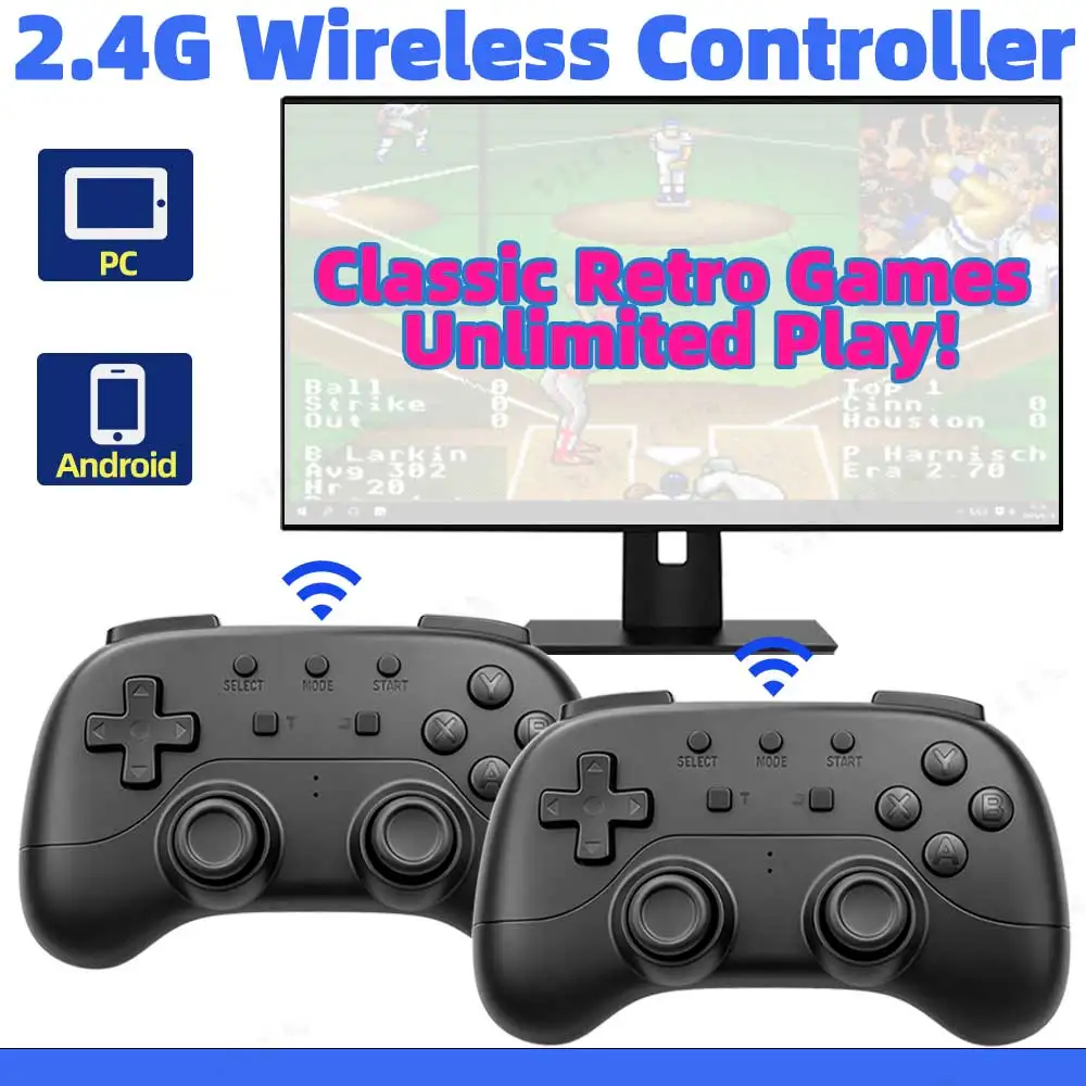 Manette de jeu sans fil 2.4G pour consoles de jeux vidéo portables, jeux rétro classiques, pour joueur SF3000/SF3000HD/SF3500/GB350