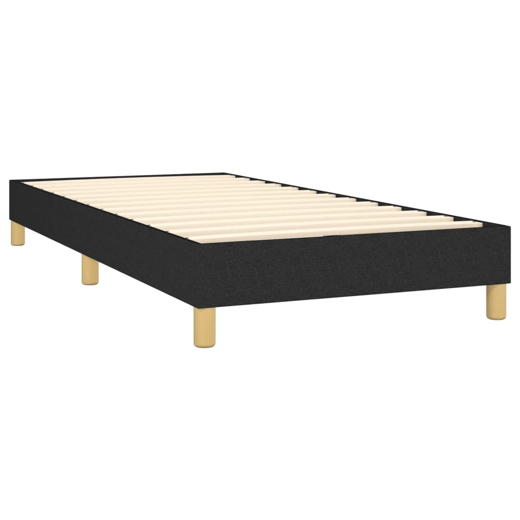 Décoshop26 - Lattenrost auf Beinen Bettgestell 100x200 cm schwarzer Stoff TDL0207038 Image