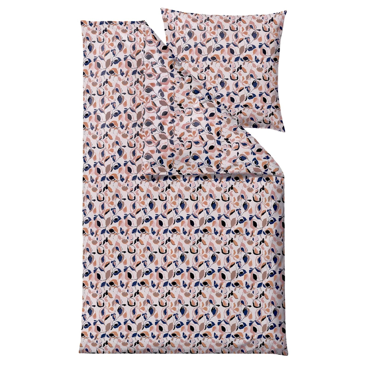 Södahl Bettwäsche Bettgarnitur 135x200 80x80 Blumen Design Blätter Abstract rose Image