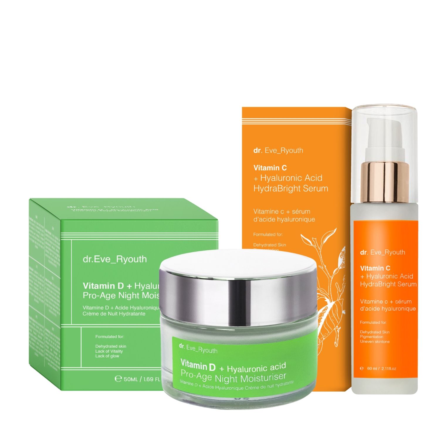 Dr. Eve_Ryouth Set idratante illuminante con vitamina C e D 1 St