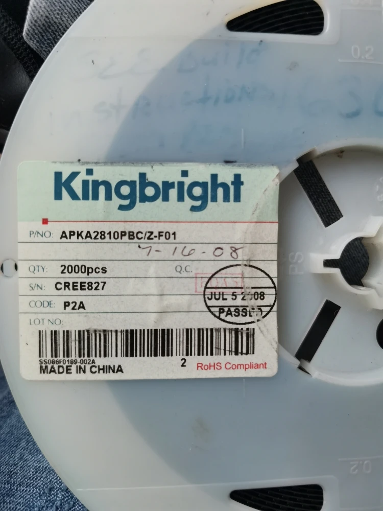 50 Stück/APKA2810PBC/Z-F01 2810 Seitliche blaue Highlight-LED-Anzeige Image