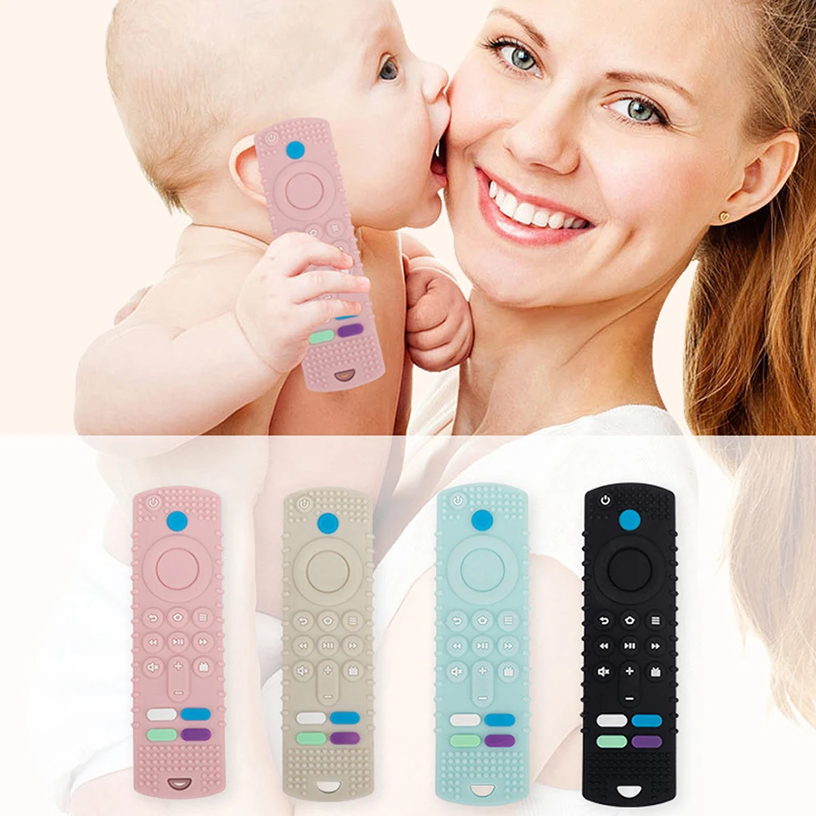 Silikon Beißring Baby Anti-Essen Hand Zahnen Stick Spielzeug Simulation TV Fernbedienung Beißring hochwertige Beißring Image
