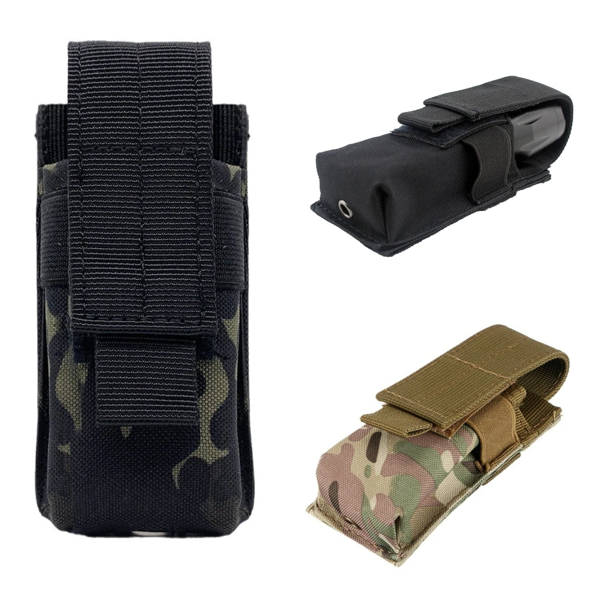 M5 Kleine Taschenlampe Tasche Outdoor Multifunktionale Taktische Taschenlampe Tasche Kleine Einzelne Edc Werkzeug Kit Molle Zubehör Tasche Image