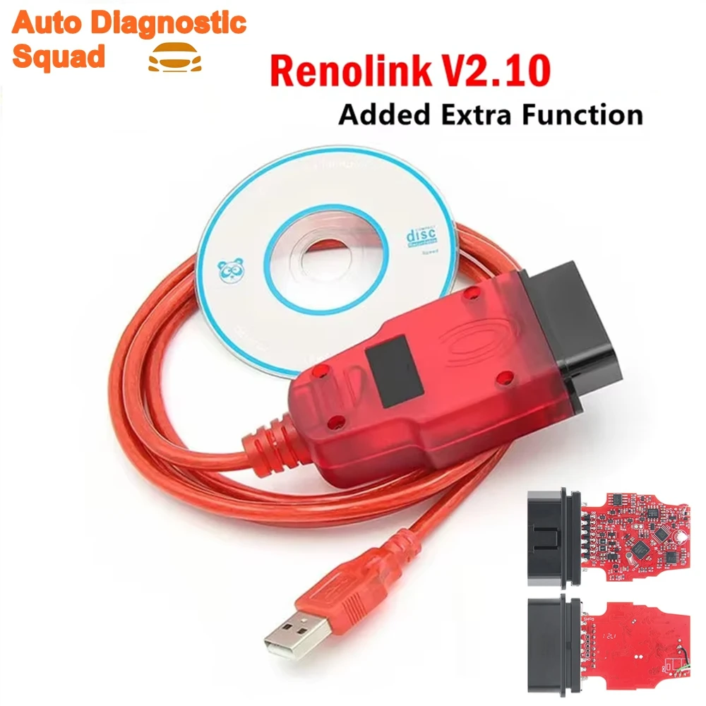Neueste Renolink V2.10 OBD2 ECU Programmierer Werkzeug ECU Schlüssel Codierung ECM Reno Link Super praktisch für Renault OBD2 Auto Diagnose Werkzeug Image