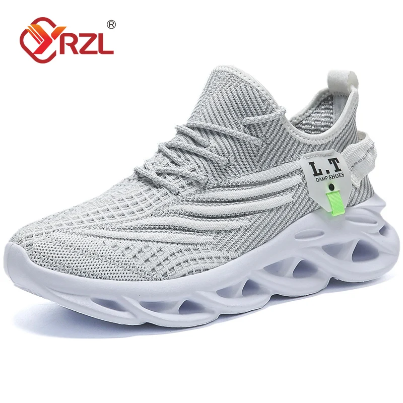 YRZL Laufschuhe für Herren, Freizeitschuhe, Outdoor, große Größe, leicht, atmungsaktives Mesh, erhöhen bequeme Sportschuhe für Herren