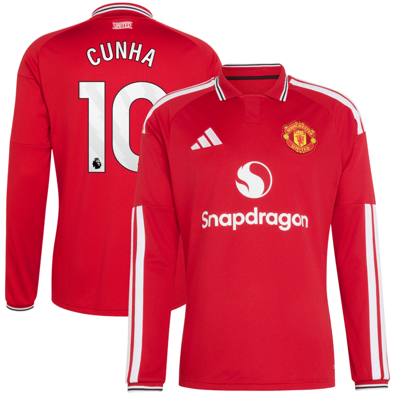 "Manchester United adidas Authentic Heimtrikot 2026-27 - Langarm mit Aufdruck Cunha 10" Image