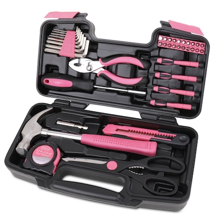 APOLLO TOOLS DT9706P 39 Piece General Tool Set - Pink