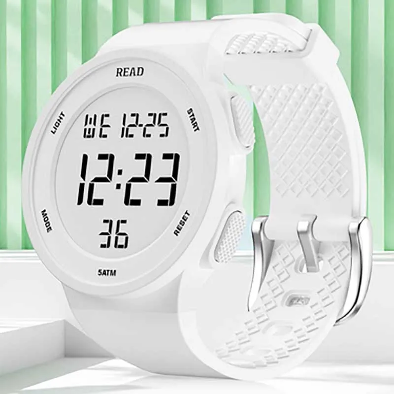 Uhren für Damen, modische Uhr mit hochauflösendem LED-Definition-Display, wasserdichte multifunktionale elektronische Digitaluhr Image