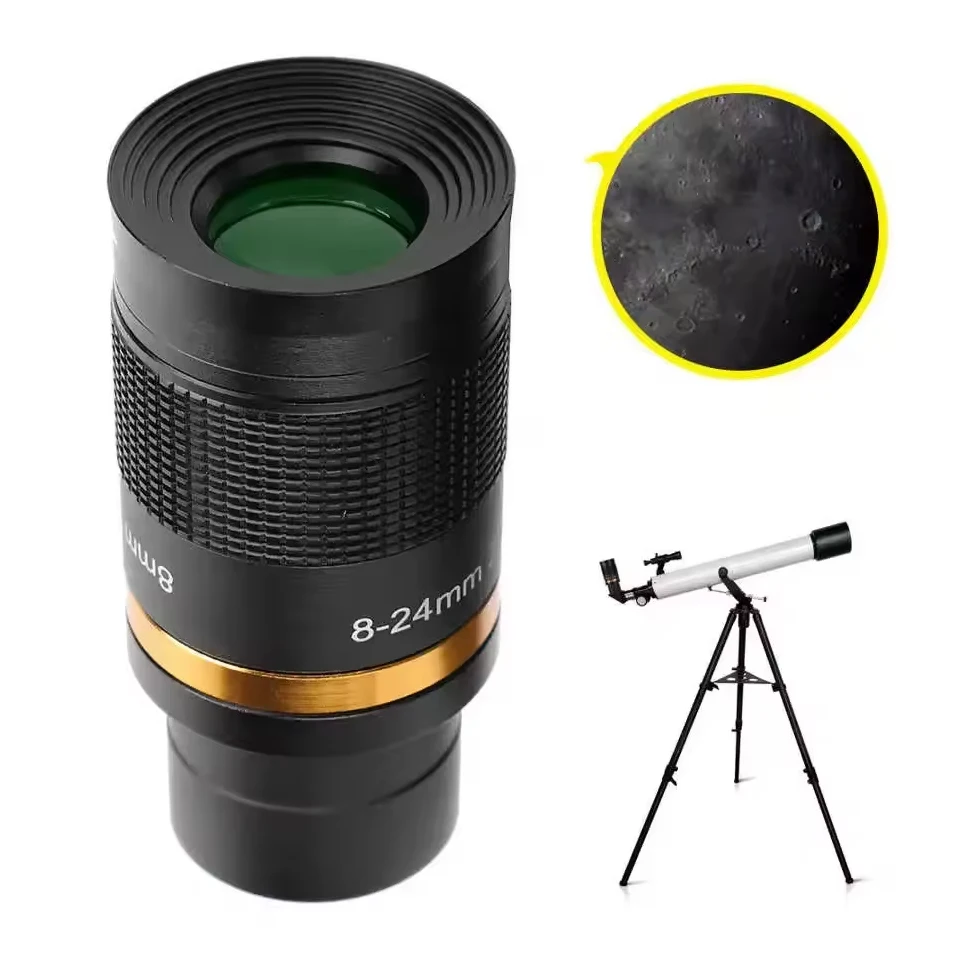 1,25 Zoll 8-24mm Zoom-Okular für Teleskop Mehrfach Beschichtete Optische Linse Okular Teleskop-Zubehör für Sternenbeobachtung in der Astronomie Image