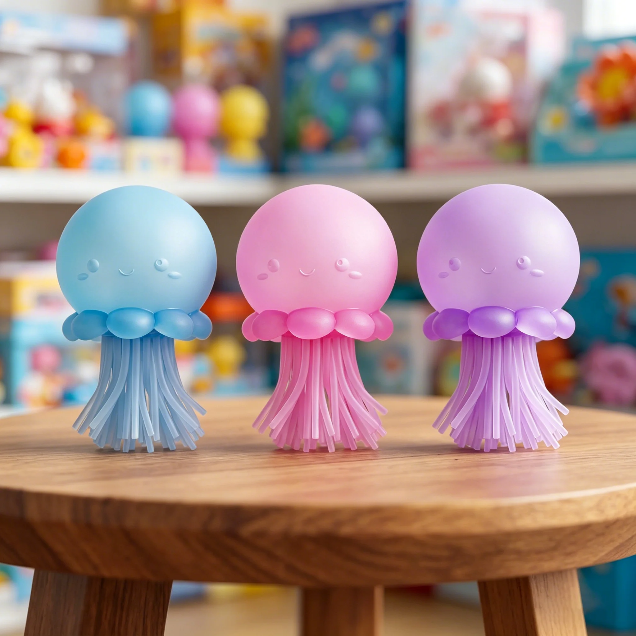 Quallen-Quetschspielzeug Sensorischer Nee Doh Squish Ball TPR Weicher Jelly Stressabbau Fidget-Spielzeug Entspannung Büro-Schreibtisch Niedliches Geschenk Image