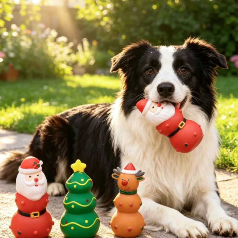 Bissfestes Quietschendes Hunde-Gummispielzeug Latex Tierfiguren Kauspielzeug für Welpen Geräuscherzeugendes Haustierzubehör Image